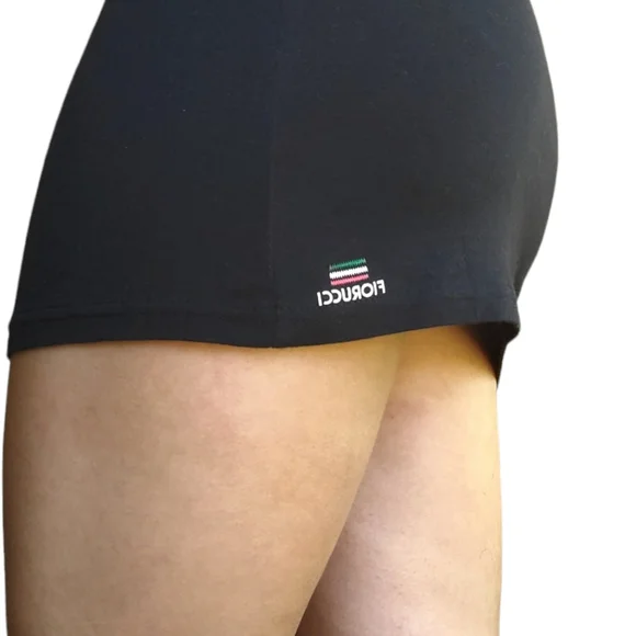 Fiorucci Italy little black t-shirt dress micro mini cotton designer size S - Picture 8 of 10